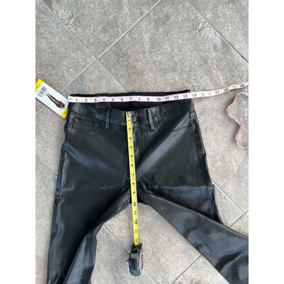 Level 99 NWT Forever Black Collection Mid Rise Coated Skinny Jeans Size 28/6 - Picture 7 of 13